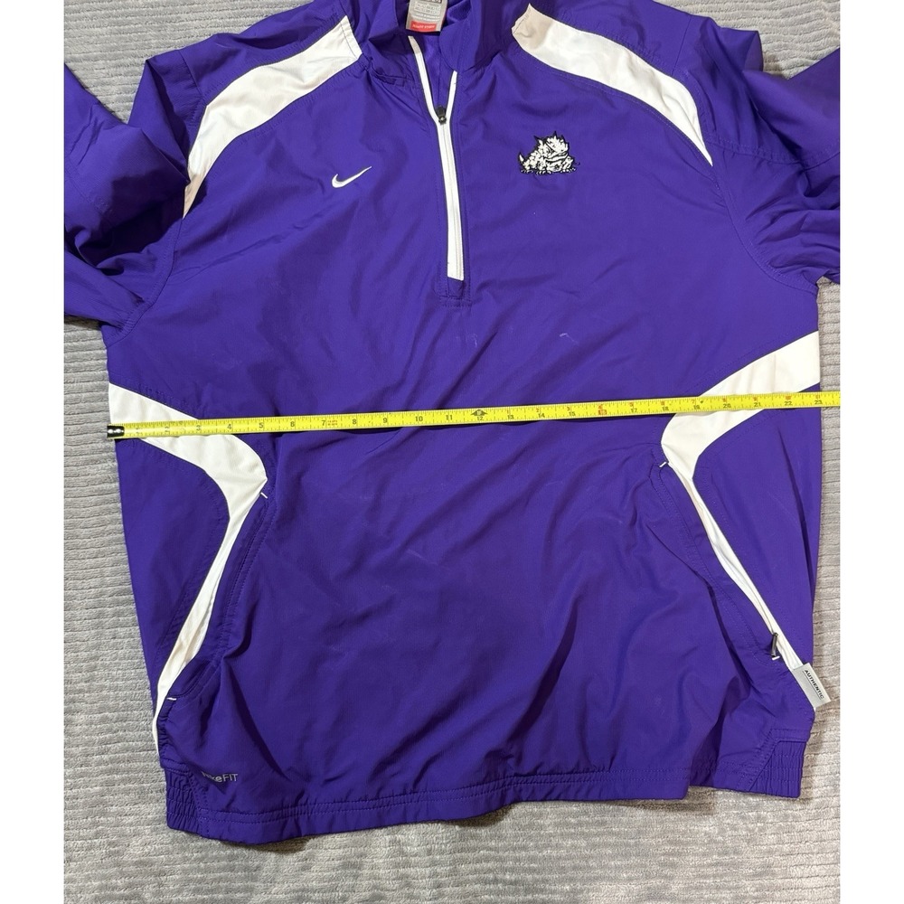 TCU Horned Frogs Jacket Mens Med  NCAA Football Nike Storm Fit Pullover - Picture 5 of 7